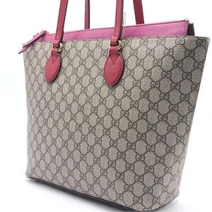 Gucci Beige and Pink Tote Bag